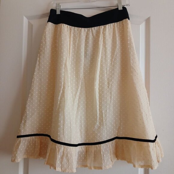 MANOUSH Silk Polka Dot French Girly Button Skirt NWT - Picture 2 of 6